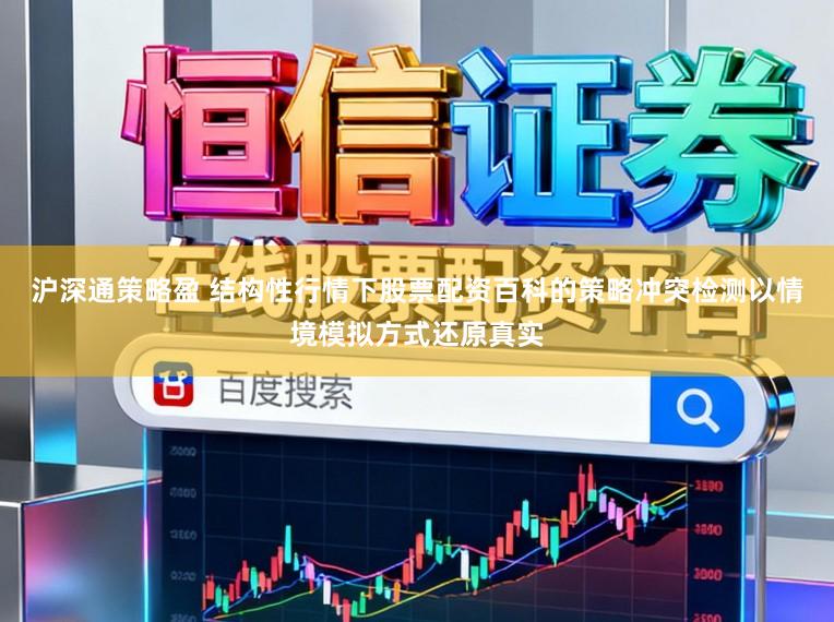 沪深通策略盈 结构性行情下股票配资百科的策略冲突检测以情境模拟方式还原真实